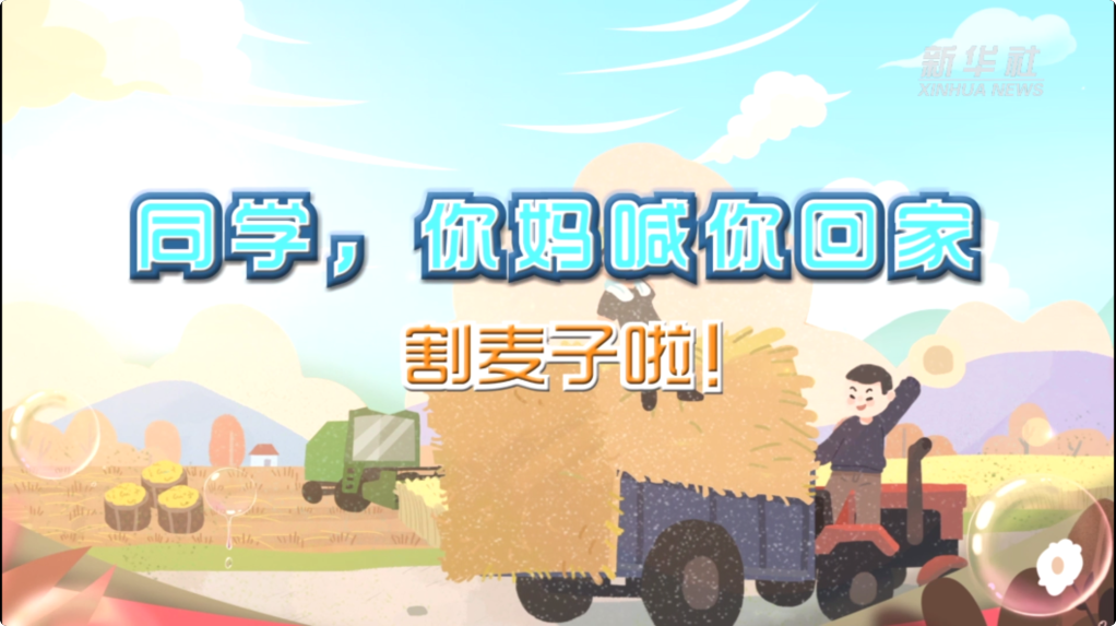 同学你妈喊你回家割麦子啦